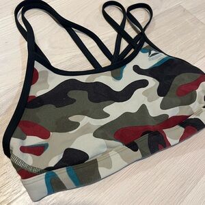Strappy Camo Sports Bra